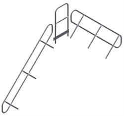 Поручень и перила площадки Zarges Z600, 4 ступени, съемные 42359964 - фото 100779