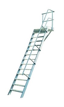 Алюминиевый трап с платформой Krause стационарный, 800мм 4 ступени 60° 825131 - фото 11210