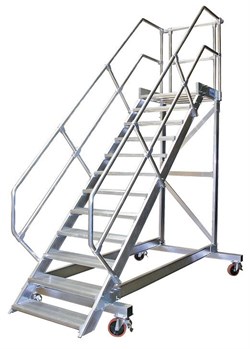 Алюминиевый трап с платформой Krause передвижной, 1000мм 8 ступеней 45° 828279 - фото 11379