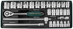 Набор торцевых головок Jonnesway 1/2"DR, 8-34 мм, 28 предметов S04H4728S - фото 114564