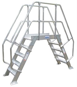 Алюминиевый переход с платформой Krause 600мм 7 ступеней 45° 826060 - фото 11475