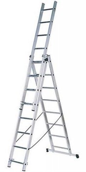 Алюминиевая трехсекционная лестница Dogrular Ufuk Pro 3x8 4308 - фото 124225