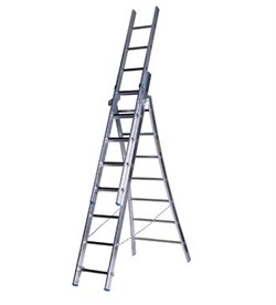 Алюминиевая трехсекционная лестница Centaure PET 6+2x7 342307 - фото 124394