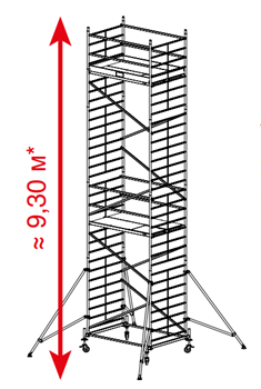 Алюминиевая вышка-тура Krause ProTec XXL 9,3м 911179 - фото 157154