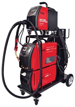 Инверторный сварочный полуавтомат Fubag INMIG 500T DW SYN + DRIVE INMIG DW со шланг пакетом 10м + горелка FB 500 3м + Cool 70 + тележка - фото 171760