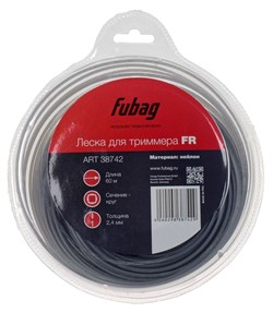 Триммерная леска Fubag FR сечение круглое L 60 м x 2.4 мм - фото 171822
