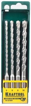 Набор буров по бетону Kraftool Expert SDS-Plus 5-10 мм, 4шт 29320-H4 - фото 263789