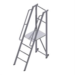 Передвижная лестница-платформа фиксированной высоты ALUR ЛПФВА-2П - фото 297713