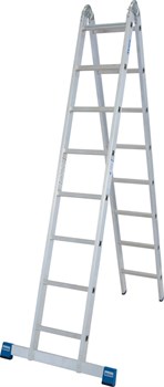 Двухсекционная шарнирная лестница с перекладинами Krause Stabilo 2х8 133915/123541 - фото 320197