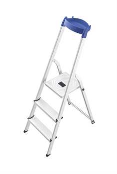 Стремянка L58E StandartLine 3 ступени алюм., с лотком д.инструментов, Hailo, арт.8158-327, шт - фото 321326