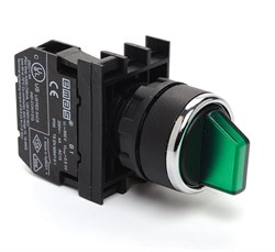 Переключатель EMAS 0-1 без фиксации зеленый, 1НО B100SL21Y - фото 322949