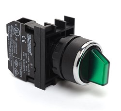 Переключатель EMAS 2-0-1 без фиксации зеленый, 1НО B100SL32Y - фото 322953