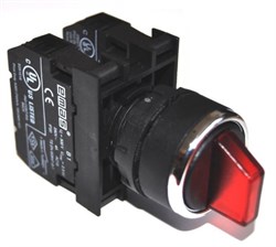 Переключатель EMAS 2-0-1 с фиксацией, красный 1НО+1НЗ B102SL30K - фото 323164