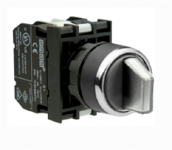 Переключатель EMAS 2-0-1 с подсветкой неон, с фиксацией, белый, 2НО B131SL30B - фото 323190