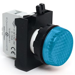 Сигнальная арматура EMAS синяя со светодиодом 100-230В AC CP0M0XM - фото 323757