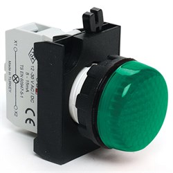 Сигнальная арматура EMAS зеленая со светодиодом 220В DC CP0T0XY - фото 323762