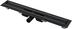 Душевой лоток AlcaPlast APZ101BLACK 1050 мм с порогами для решетки (без решетки), черный матовый - фото 337114