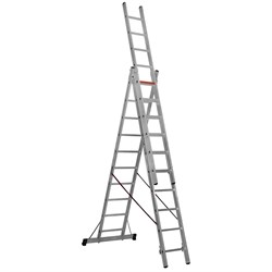 Трехсекционная алюминиевая лестница-стремянка CAGSAN TS211 3х11 - фото 347668