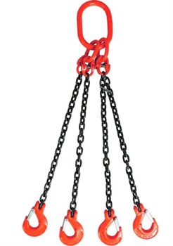 Строп цепной TOR 4СЦ г/п 3,15 т 17,5 м с самозакрывающимися крюками, шт - фото 358286