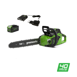 Пила цепная аккумуляторная G-MAX 40V GREENWORKS GD40CS18 с АКБ 2АЧ и ЗУ - фото 405278