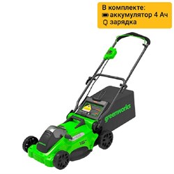 Аккумуляторная газонокосилка GreenWorks GD40LM16XK4 2517907UB - фото 406015