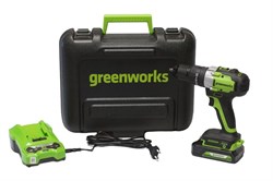 Шуруповерт аккумуляторный Ударный 24V GREENWORKS GD24DD60 с АКБ 2АЧ и ЗУ - фото 406322