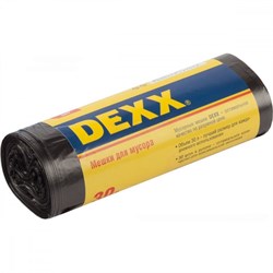 Мусорные мешки DEXX 30 л, 30 шт, черные 39150-30