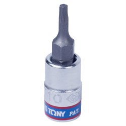 Насадка (бита) торцевая 1/4", Torx T10, L = 37 мм KING TONY 203310 TONY - фото 678148