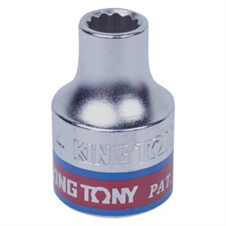 Головка торцевая стандартная двенадцатигранная 3/8", 1/4", дюймовая KING TONY 333008S TONY - фото 678661