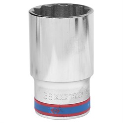 Головка торцевая глубокая двенадцатигранная 1/2", 36 мм KING TONY 423036M TONY - фото 679733