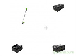 Комплект: Триммер аккумуляторный GD82LT 82V GREENWORKS 40 см + Аккумулятор G82B5 + Аккумулятор G82B2 + Зарядное устройство G82C Greenworks 21106071 - фото 686235