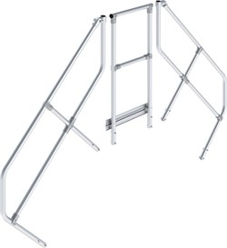 Поручень для мобильного перехода с платформой 625 мм 2x5 ступеней 45° Krause  827562, второй - фото 692599