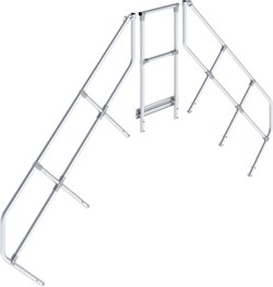 Поручень для мобильного перехода с платформой 625 мм 2x6 ступеней 45° Krause  827579, второй - фото 692600