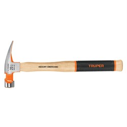 Молоток-гвоздодер Truper MOR-20F 0,57 кг с фрезерованным бойком, деревянная ручка 40 см 16663 - фото 693644