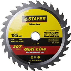 Диск пильный Stayer MASTER-OPTI-Line" 185мм 30T 3681-185-20-30 - фото 83668