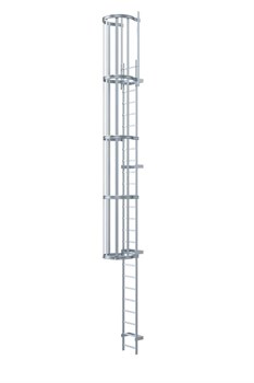 Наружная пожарная лестница Zarges Z600 анодированная, 7,4м 58174 - фото 99907