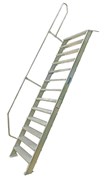 Алюминиевый трап Krause стационарный, 600мм 15 ступеней 45° 822444