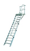 Алюминиевый трап с платформой Krause стационарный, 1000мм 11 ступеней 60° 825407