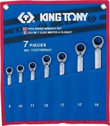 Набор комбинированных гаечных ключей King Tony в сумке, 8-19 мм, 7 предметов 12207MRN01