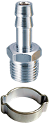 Переходник Fubag 3/8"M на елочку 10мм с обжимным кольцом 10x15мм
