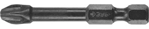 Ударные крестовые биты Зубр Профи Phillips E1/4, PH3x50мм, 2шт 26021-3-50-S2