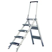 Складной трап с дугой безопасности 5 ступенек Krause Monto 810274