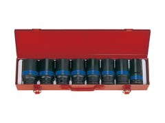 Комплект ударных глубоких торцевых головок 6 гранная 26-38 мм KING TONY 6410MP