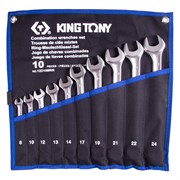 Набор комбинированных ключей, 8-24 мм, чехол из теторона, 10 предметов KING TONY 12D10MRN TONY