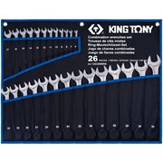 Набор комбинированных ключей, 6-32 мм, чехол из теторона, 26 предметов KING TONY 12D26MRN TONY