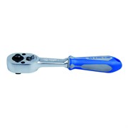 Трещотка 1/4", 134 мм, 24 зубца, флажковая с кнопкой, фиксатор KING TONY 2771-55G TONY