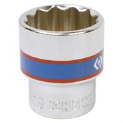 Головка торцевая стандартная двенадцатигранная 3/8", 19 мм KING TONY 333019M TONY