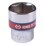 Головка торцевая стандартная шестигранная 3/8", 11/16", дюймовая KING TONY 333522S TONY