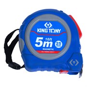 Рулетка измерительная 5 м, полотно 25 мм, магнитный крюк KING TONY 79094-05C1 TONY