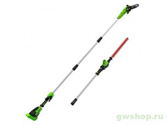 Высоторез-кусторез 2-в-1 аккумуляторный GREENWORKS 40V G40PSH 1303907, без АКБ и ЗУ Greenworks 1303907